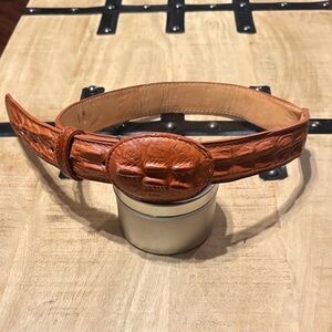 Kids' Brown Crocodile Leather Belt